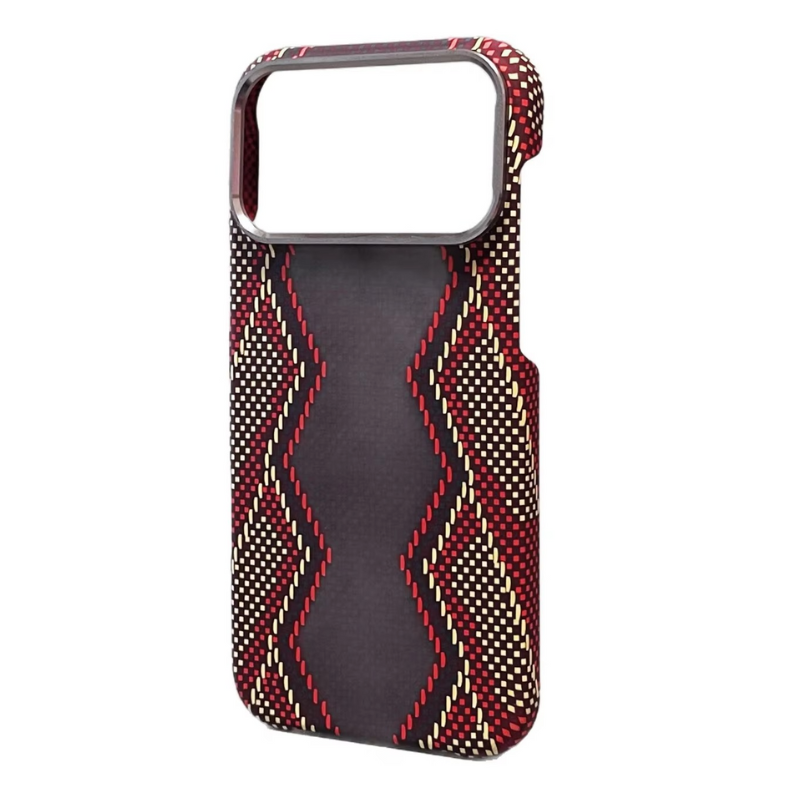 Premium iPhone Case — Carbon Fiber Texture Magnetic Cover with MagSafe Charging Support, Shock-Absorbing PC+TPU Hybrid Half-Wrapped Design