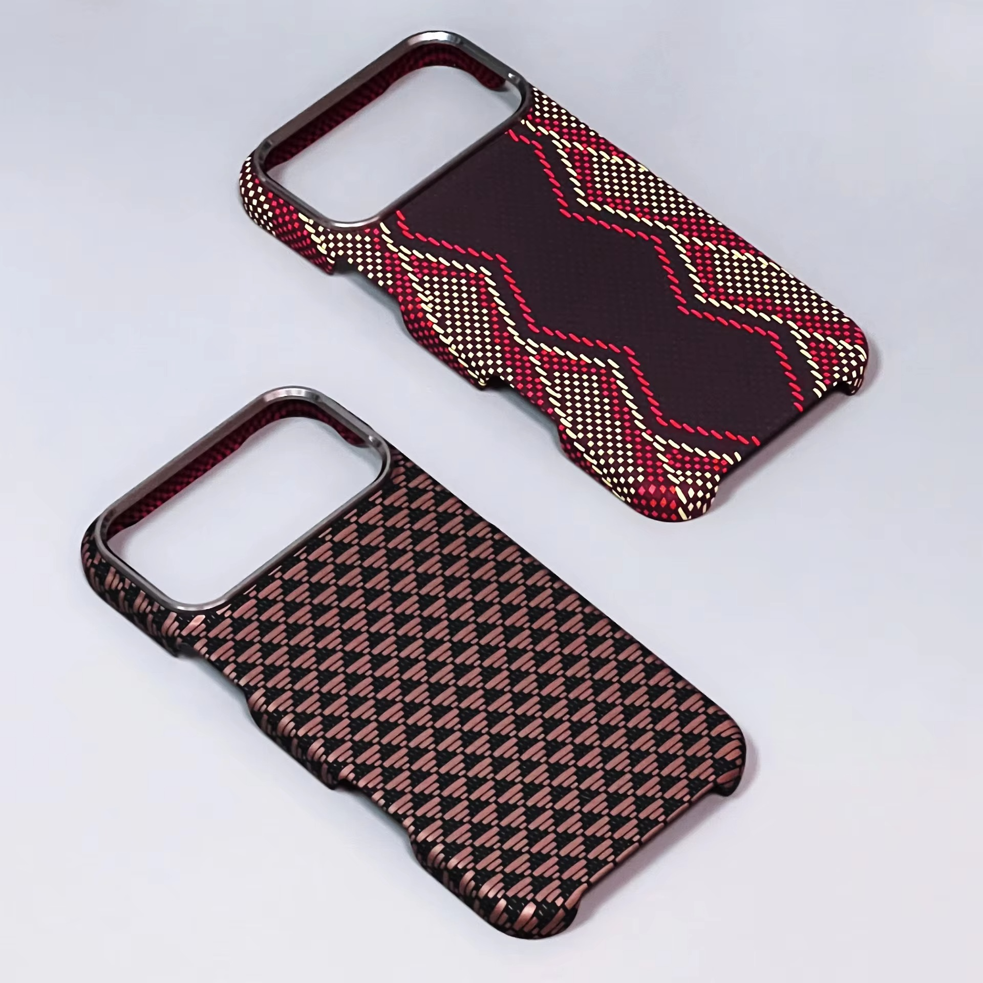 Premium iPhone Case — Carbon Fiber Texture Magnetic Cover with MagSafe Charging Support, Shock-Absorbing PC+TPU Hybrid Half-Wrapped Design