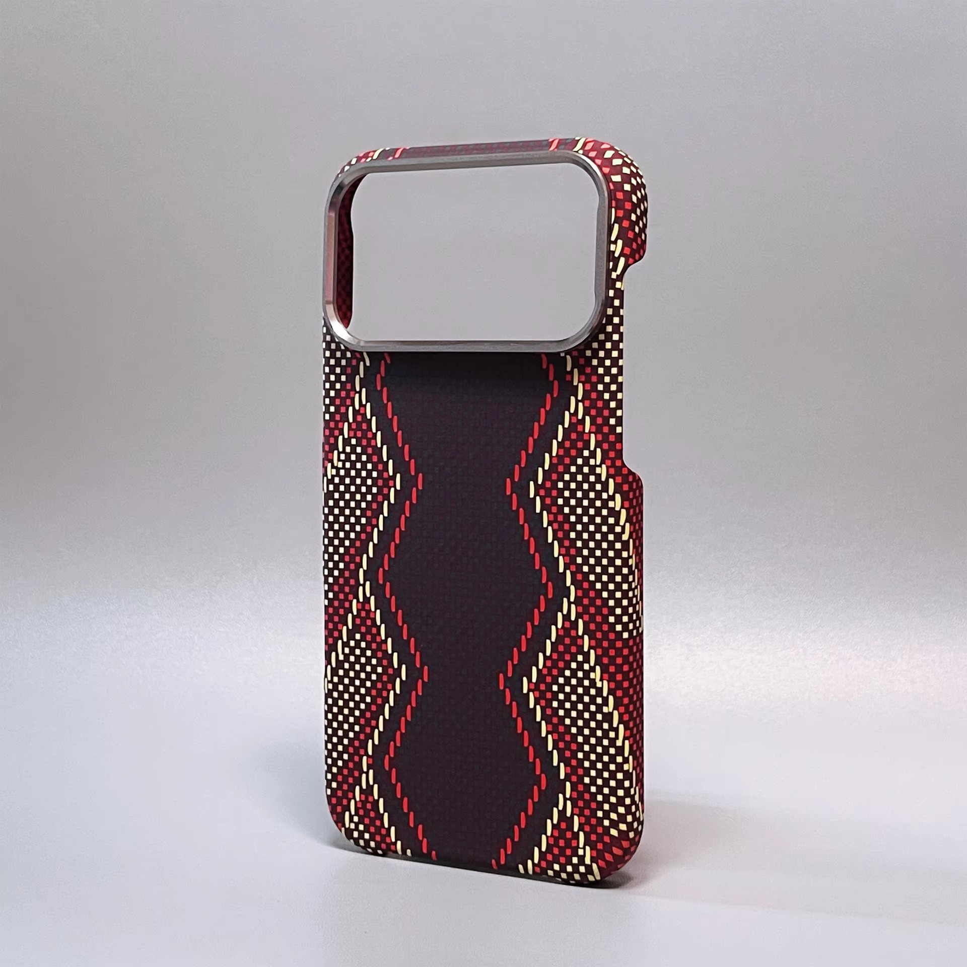 Premium iPhone Case — Carbon Fiber Texture Magnetic Cover with MagSafe Charging Support, Shock-Absorbing PC+TPU Hybrid Half-Wrapped Design
