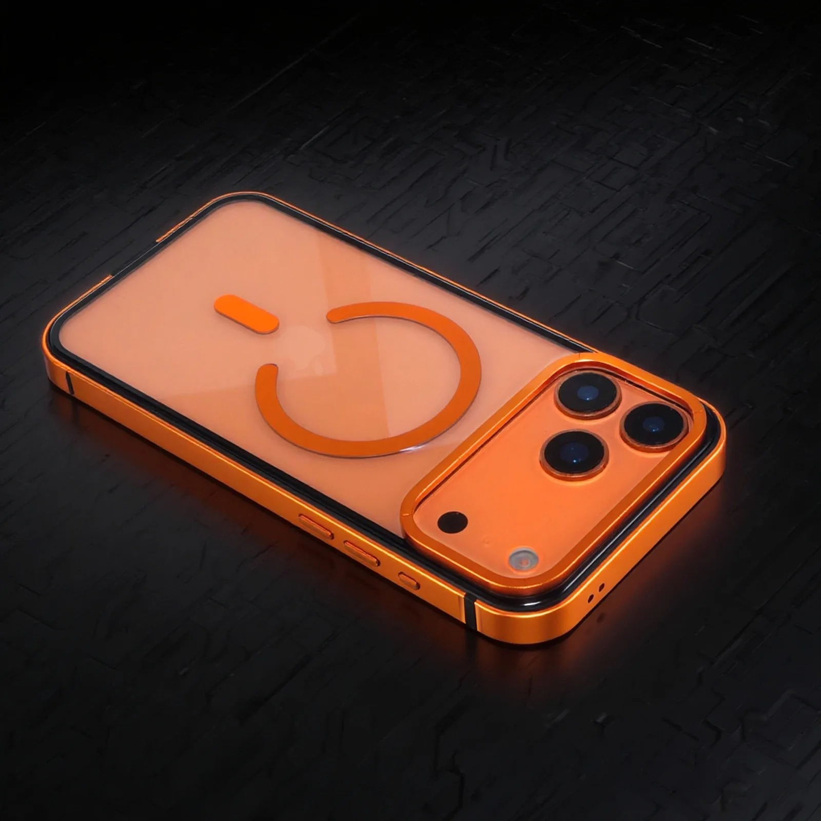 Premium iPhone Case — High-End Metal Frame with MagSafe Magnetic Charging, HD Acrylic Backplate, Durable Aluminum Alloy Protective Design