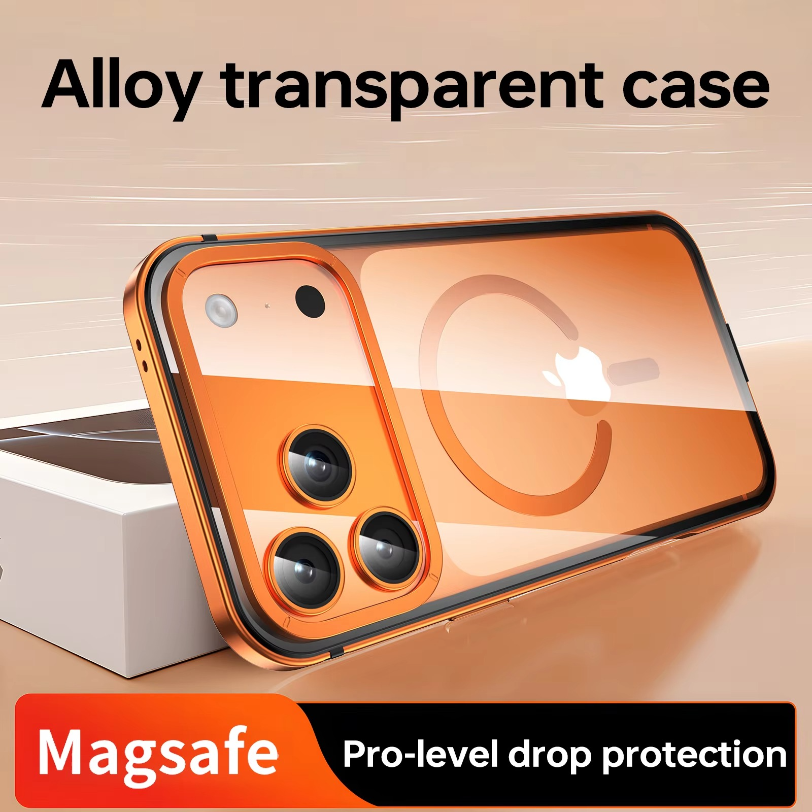 Premium iPhone Case — High-End Metal Frame with MagSafe Magnetic Charging, HD Acrylic Backplate, Durable Aluminum Alloy Protective Design