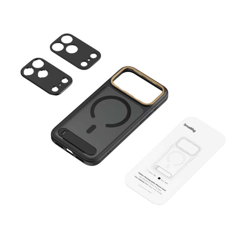 Premium iPhone Case — Lightweight Photography Cover with 67mm Magnetic Filter Support, T-Mount & 17mm Lens Backplates, MagSafe Compatibility, Kickstand & MIL-Grade Protection