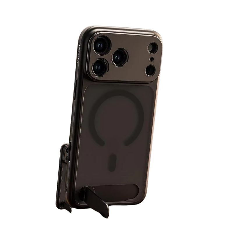 Premium iPhone Case — Lightweight Photography Cover with 67mm Magnetic Filter Support, T-Mount & 17mm Lens Backplates, MagSafe Compatibility, Kickstand & MIL-Grade Protection