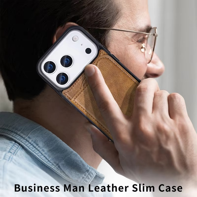 Premium iPhone Case — MagSafe Magnetic Flip Leather Wallet with Card Holder, Protective Shockproof Cover, Anti-Fingerprint, Full Access Design