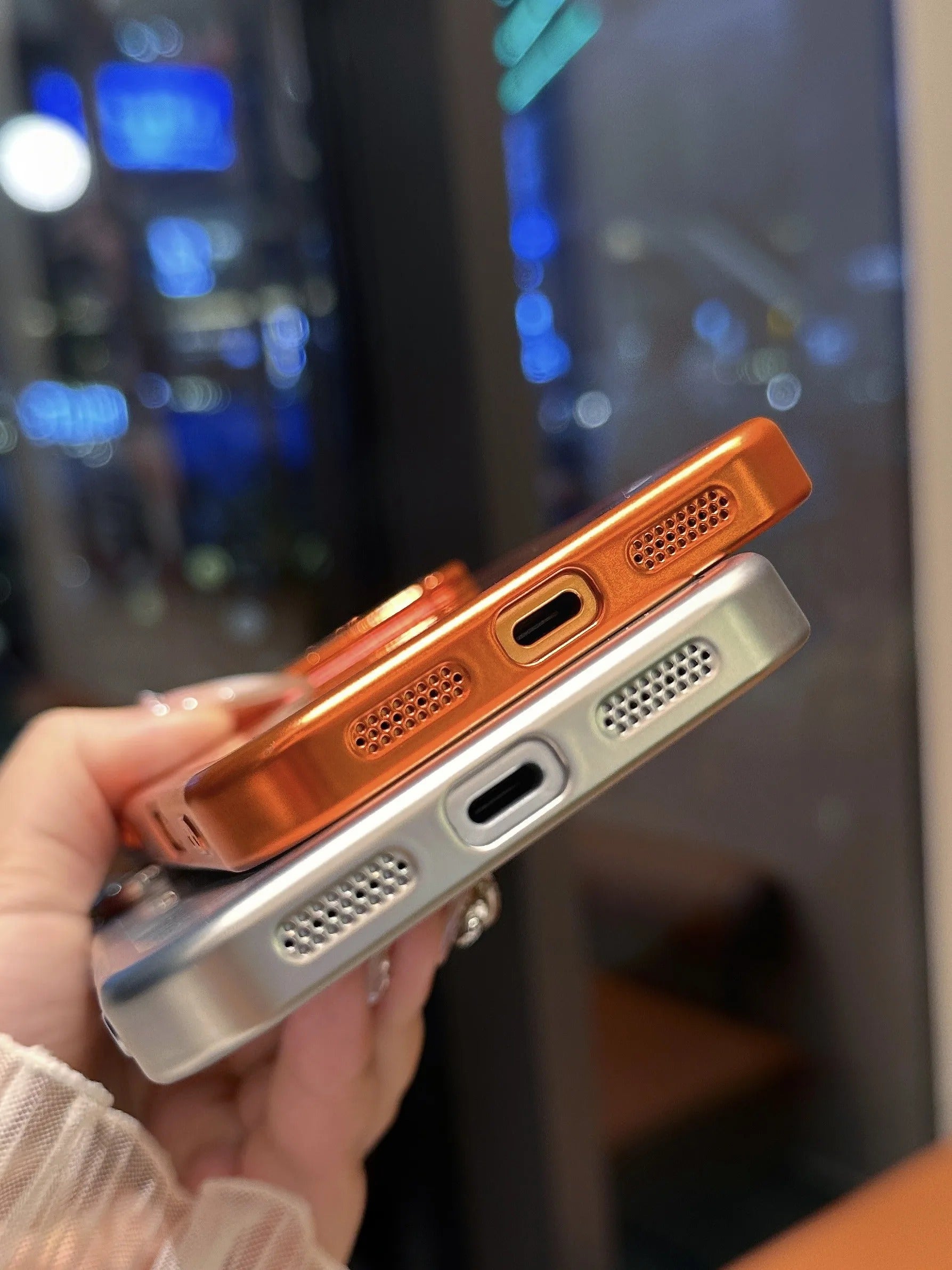 Premium iPhone Case — Plating Transparent Ultra-Thin PC Cover with Fold-Glass Camera Bracket, Full Lens Protection and Shockproof Anti-Fingerprint Design