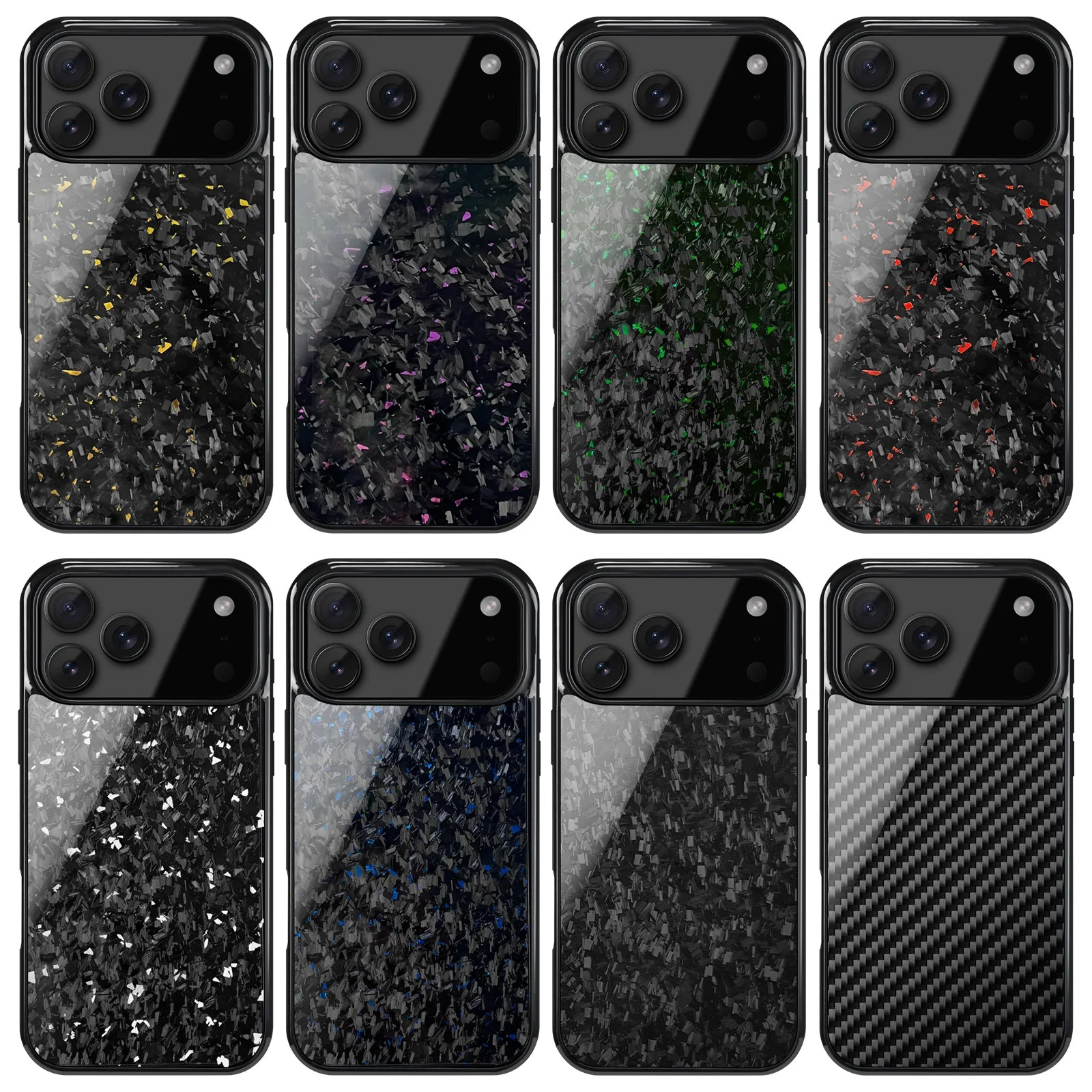 Premium iPhone Case — Real Forged Carbon Fiber MagSafe Cover with Shockproof Full-Coverage TPU Hybrid Design & Non-Slip Textured Finish