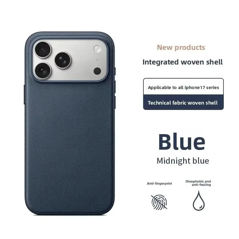 Premium iPhone Case — Woven MagSafe Strong Magnetic Cover with Wireless Charging, Anti-Fingerprint Non-Slip Waterproof Fabric Design