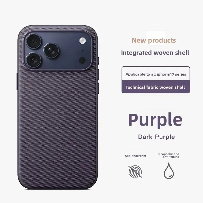 Premium iPhone Case — Woven MagSafe Strong Magnetic Cover with Wireless Charging, Anti-Fingerprint Non-Slip Waterproof Fabric Design