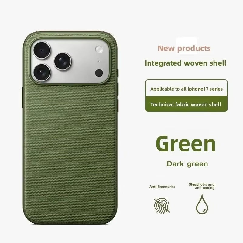 Premium iPhone Case — Woven MagSafe Strong Magnetic Cover with Wireless Charging, Anti-Fingerprint Non-Slip Waterproof Fabric Design