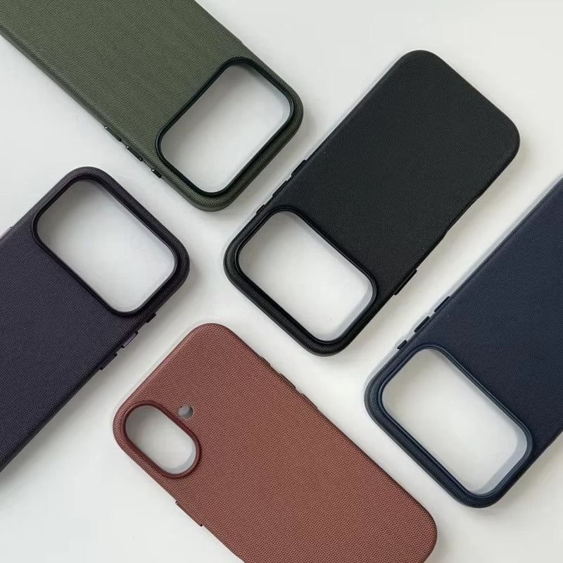 Premium iPhone Case — Woven MagSafe Strong Magnetic Cover with Wireless Charging, Anti-Fingerprint Non-Slip Waterproof Fabric Design