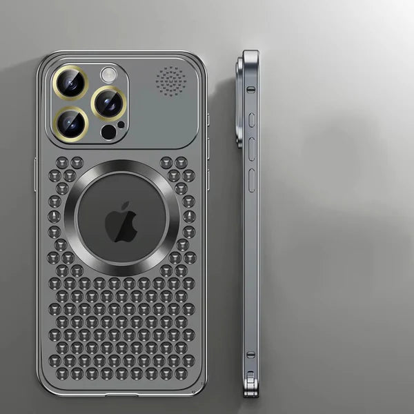 Premium iPhone Case — Heat Dissipation Magnetic Aluminum Cover with MagSafe Compatibility, Dual-Layer Shockproof Design and Slim Scratch-Resistant Protective Finish