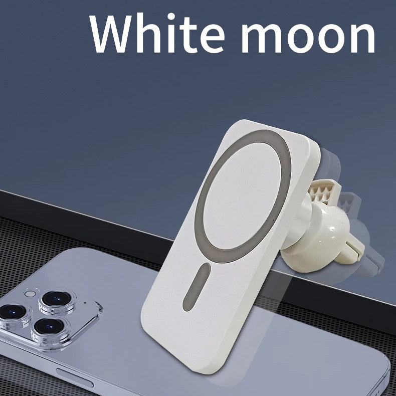 Premium iPhone MagSafe Magnetic Car Wireless Charger, Fast Charging Phone Mount with 360° Rotation, Air Vent Holder & Type-C Input