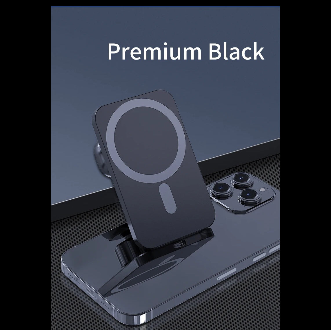 Premium iPhone MagSafe Magnetic Car Wireless Charger, Fast Charging Phone Mount with 360° Rotation, Air Vent Holder & Type-C Input