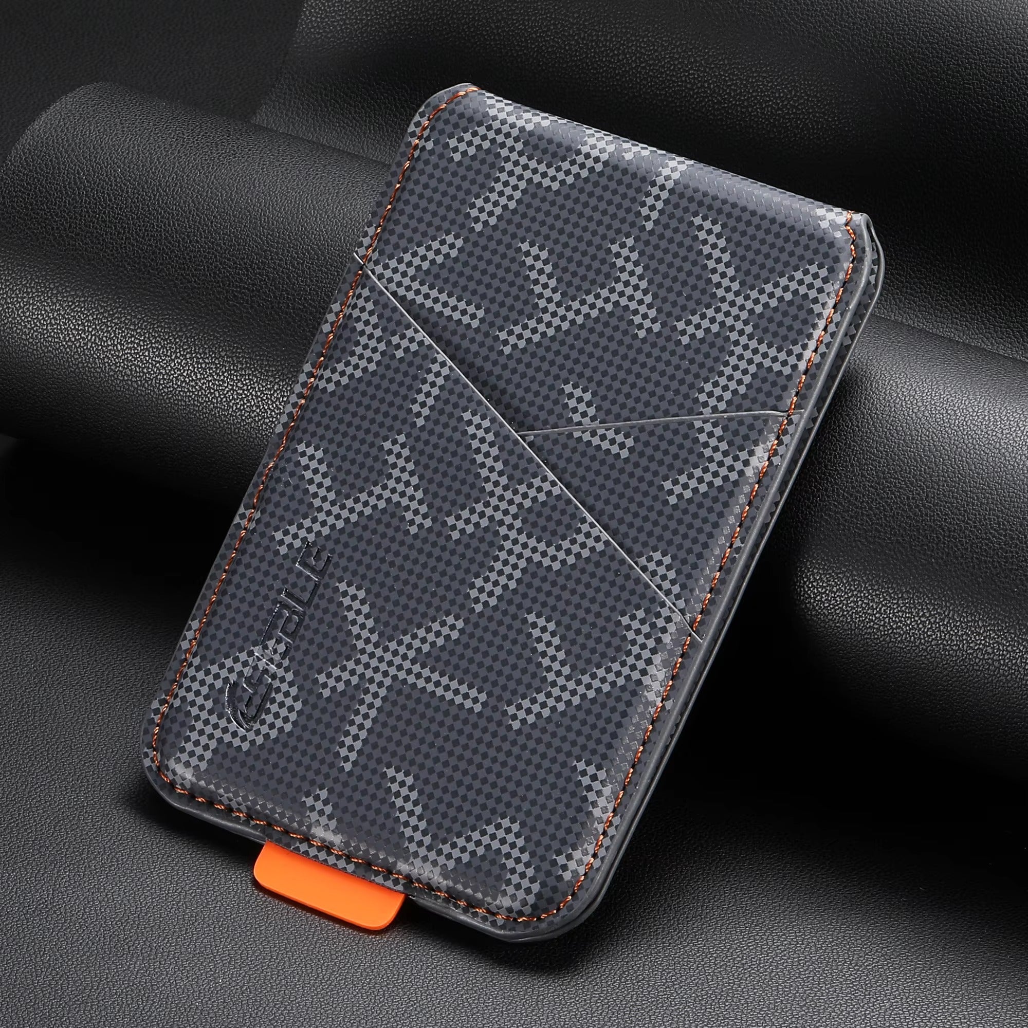Premium iPhone Magnetic Leather Wallet Card Holder, MagSafe-Compatible Bank Card Case with Strong Magnet & Storage Compartment