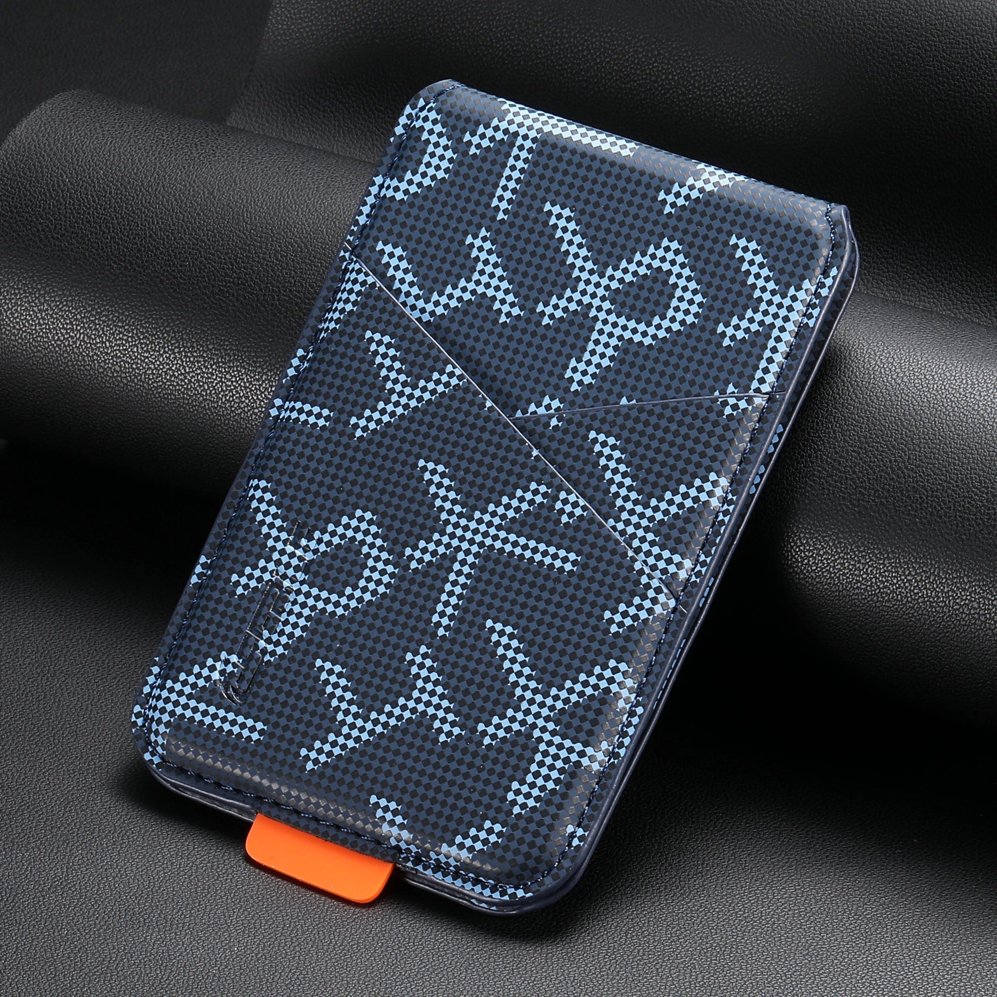 Premium iPhone Magnetic Leather Wallet Card Holder, MagSafe-Compatible Bank Card Case with Strong Magnet & Storage Compartment