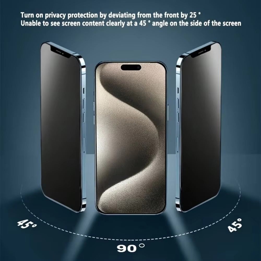 Premium iPhone Matte Privacy Screen Protector – Oleophobic Tempered Glass with Anti-Spy Protection, Anti-Fingerprint, Anti-Scratch & Shatter-Resistant HD Glass