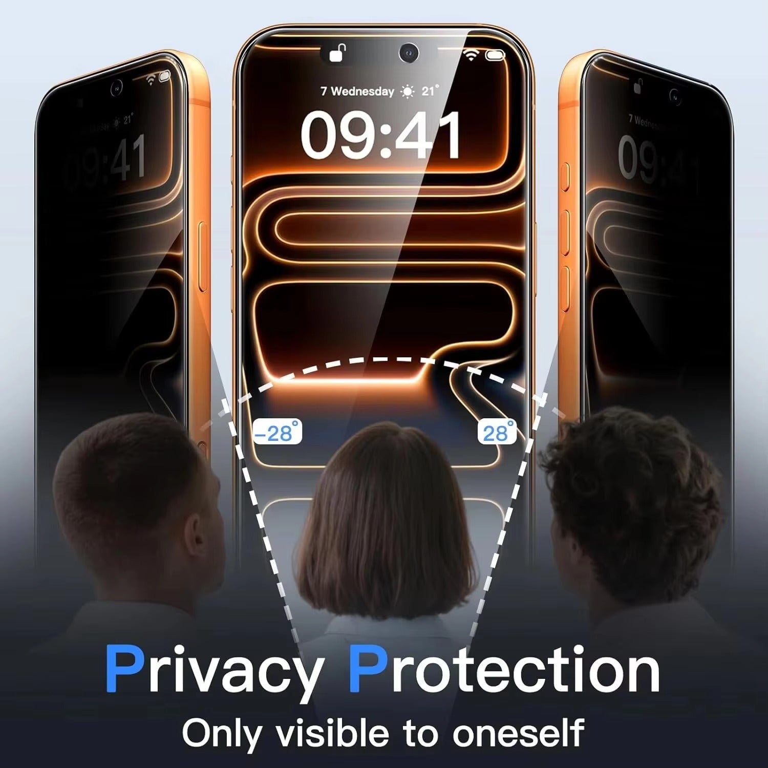 Premium iPhone Privacy Screen Protector – Oleophobic Tempered Glass with Anti-Spy Protection, Anti-Fingerprint, Anti-Scratch & Shatter-Resistant HD Glass