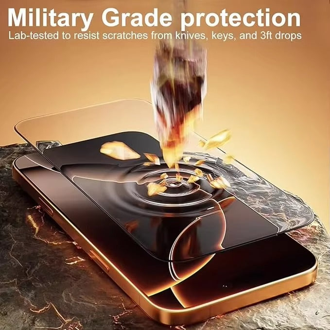 Premium iPhone Privacy Screen Protector – Oleophobic Tempered Glass with Anti-Spy Protection, Anti-Fingerprint, Anti-Scratch & Shatter-Resistant HD Glass
