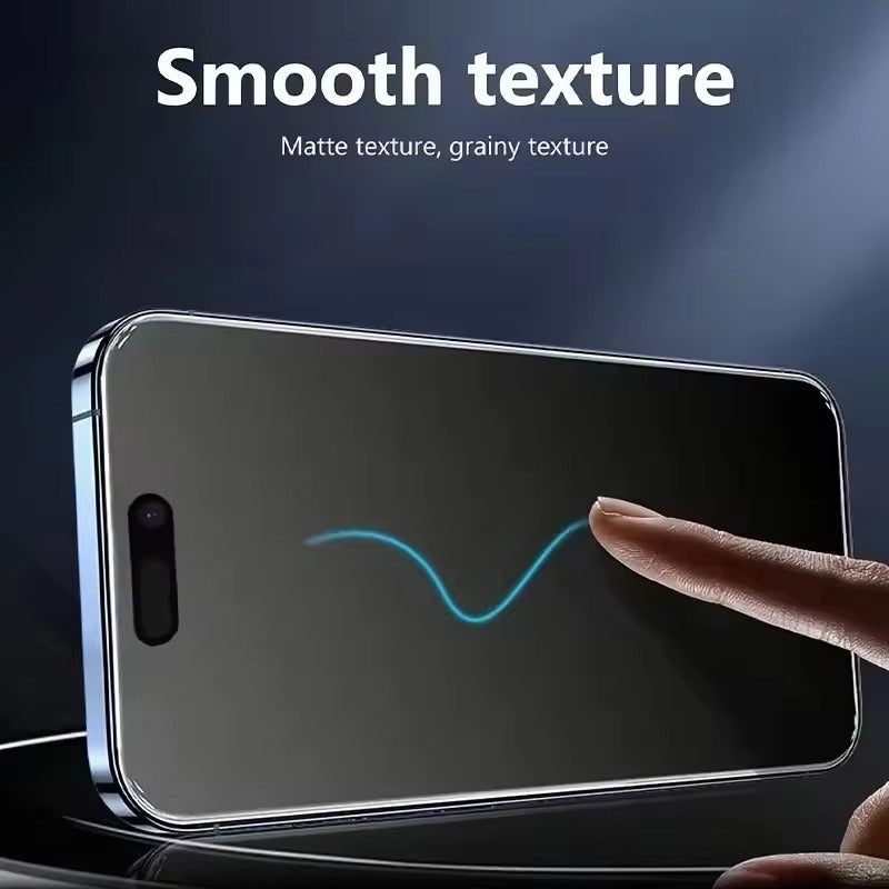 Refined iPhone Matte Tempered Glass Screen Protector – Frosted Anti-Glare Finish with Fingerprint Resistance, Scratch Protection & Shatter-Resistant Display Shield