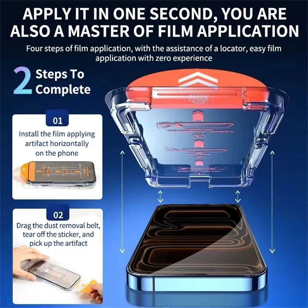 Refined iPhone Privacy Screen Protector – Anti-Spy Tempered Glass with Full Display Coverage, Scratch-Resistant & Shatter-Protective Front Screen Shield