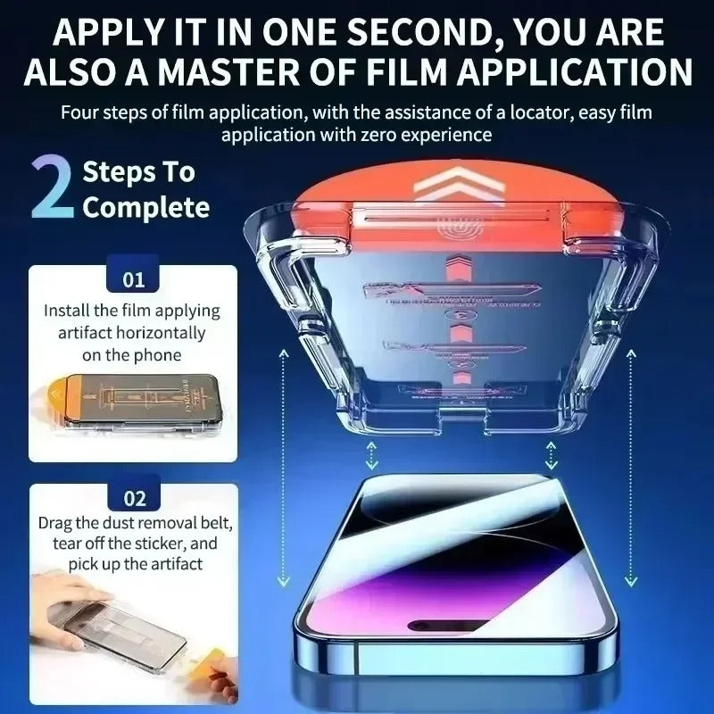 Refined iPhone Privacy Screen Protector – Anti-Spy Tempered Glass with Full Display Coverage, Scratch-Resistant & Shatter-Protective Front Screen Shield