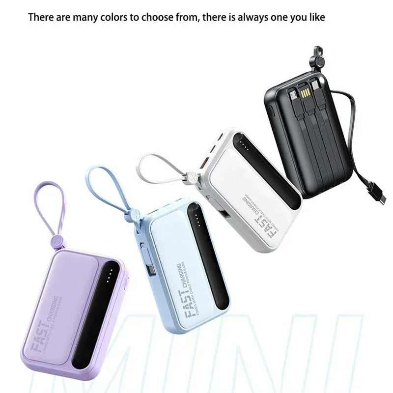 Rugged High-Capacity Portable Power Bank, 120W Fast-Charge Battery with Built-In Cables and Digital LED Display for Multi-Device Charging Research portable power banks 120W Spend a few minutes for better results