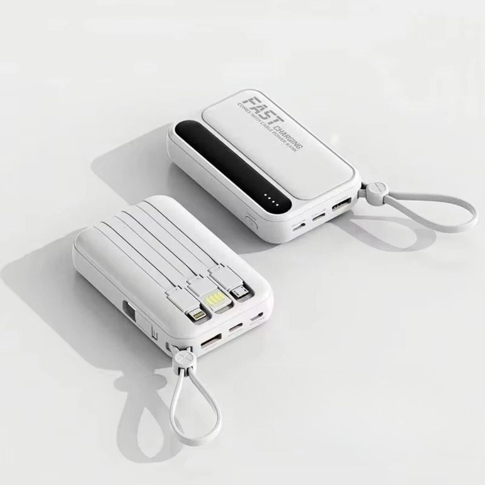 Rugged High-Capacity Portable Power Bank, 120W Fast-Charge Battery with Built-In Cables and Digital LED Display for Multi-Device Charging Research portable power banks 120W Spend a few minutes for better results