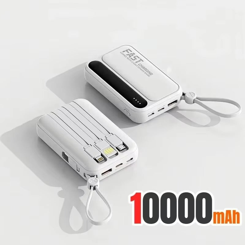 Rugged High-Capacity Portable Power Bank, 120W Fast-Charge Battery with Built-In Cables and Digital LED Display for Multi-Device Charging Research portable power banks 120W Spend a few minutes for better results