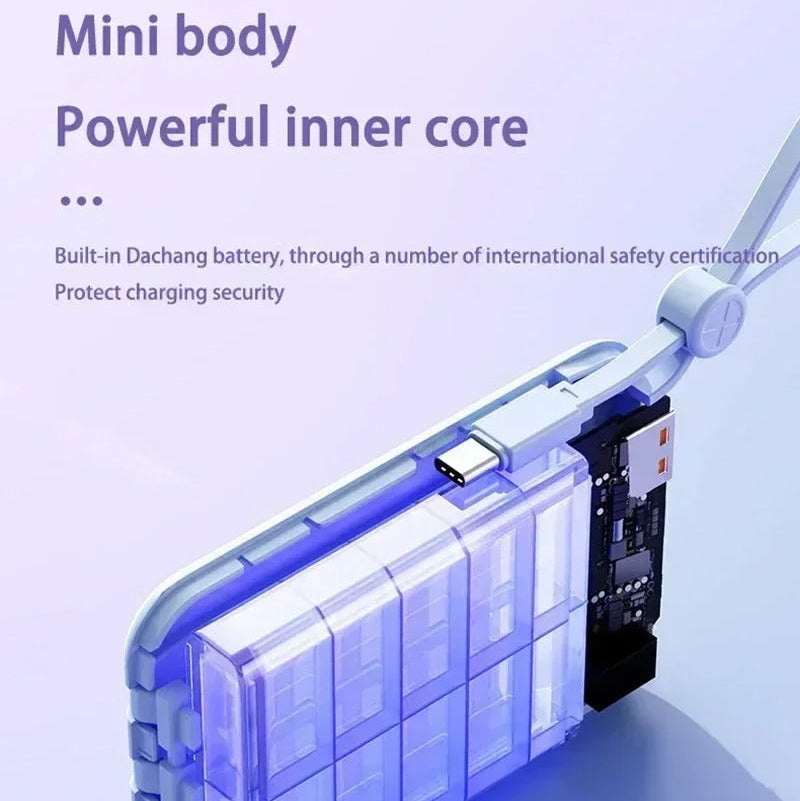Rugged High-Capacity Portable Power Bank, 120W Fast-Charge Battery with Built-In Cables and Digital LED Display for Multi-Device Charging Research portable power banks 120W Spend a few minutes for better results