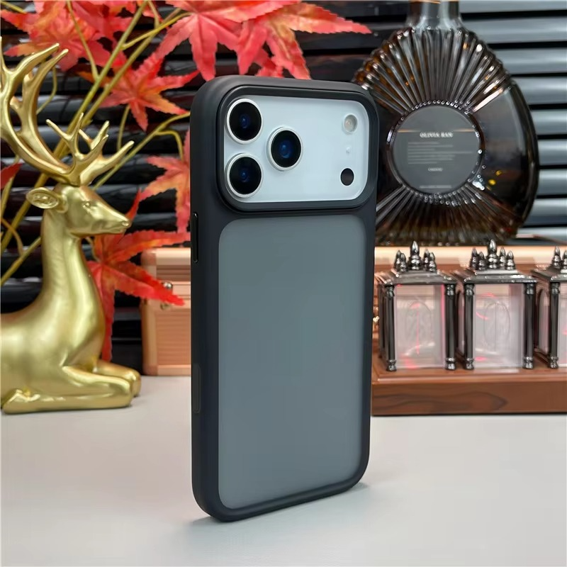 Rugged iPhone Case — Magnetic Shockproof Matte Hybrid Armor Cover with Camera Protection, Active Touch Buttons and Anti-Fingerprint Hard Shell