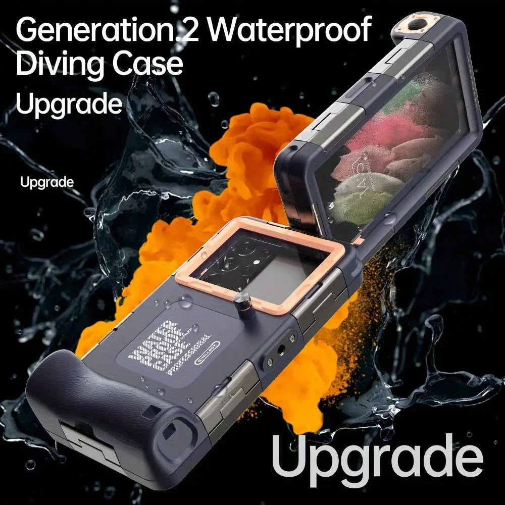 Rugged iPhone Case — Waterproof Full Housing with 15m Diving & 50ft Swimming Protection, Holster and Lanyard for Heavy-Duty Use