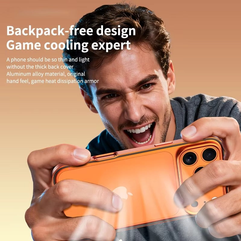 Rugged iPhone Case — Aluminum Alloy Frame Bumper with Silicone Shockproof Protection, Metal Lens Guard, Anti-Fingerprint Lightweight Non-Slip Design