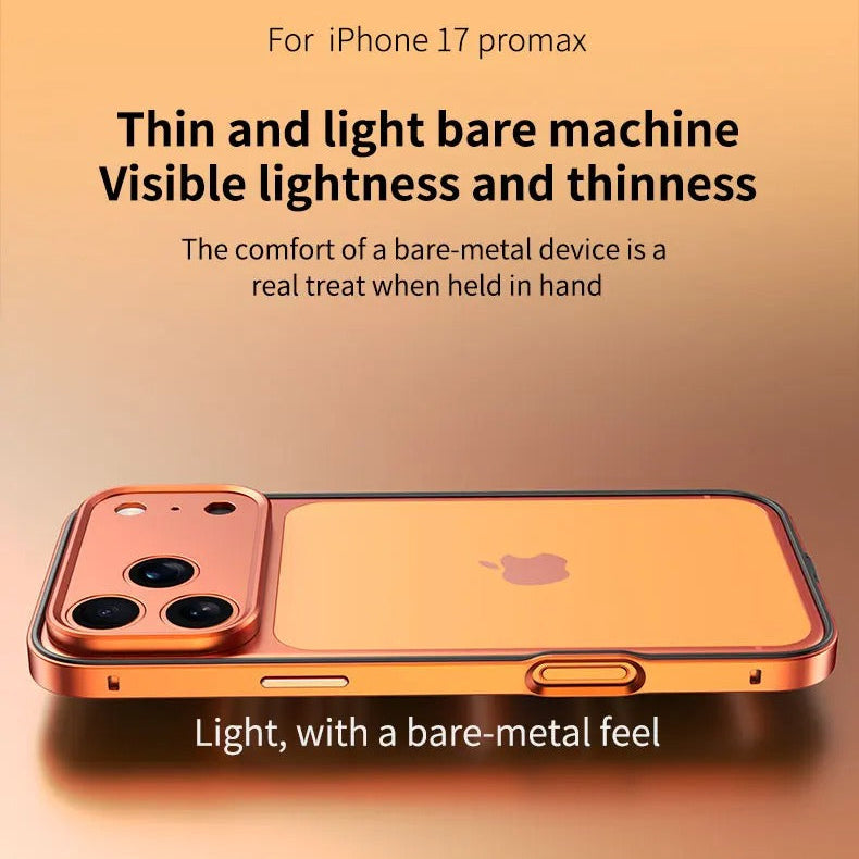 Rugged iPhone Case — Aluminum Alloy Frame Bumper with Silicone Shockproof Protection, Metal Lens Guard, Anti-Fingerprint Lightweight Non-Slip Design