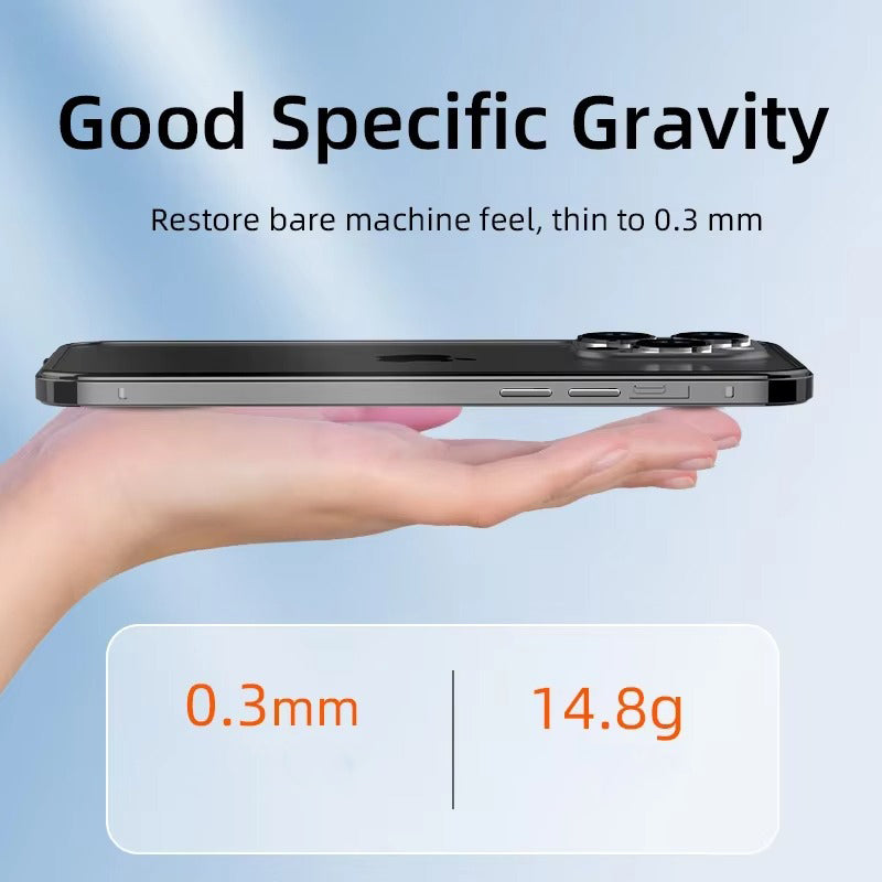 Rugged iPhone Case — Aluminum Metal Frame Bumper Cover with Silicone Protection and Shockproof Durable Design