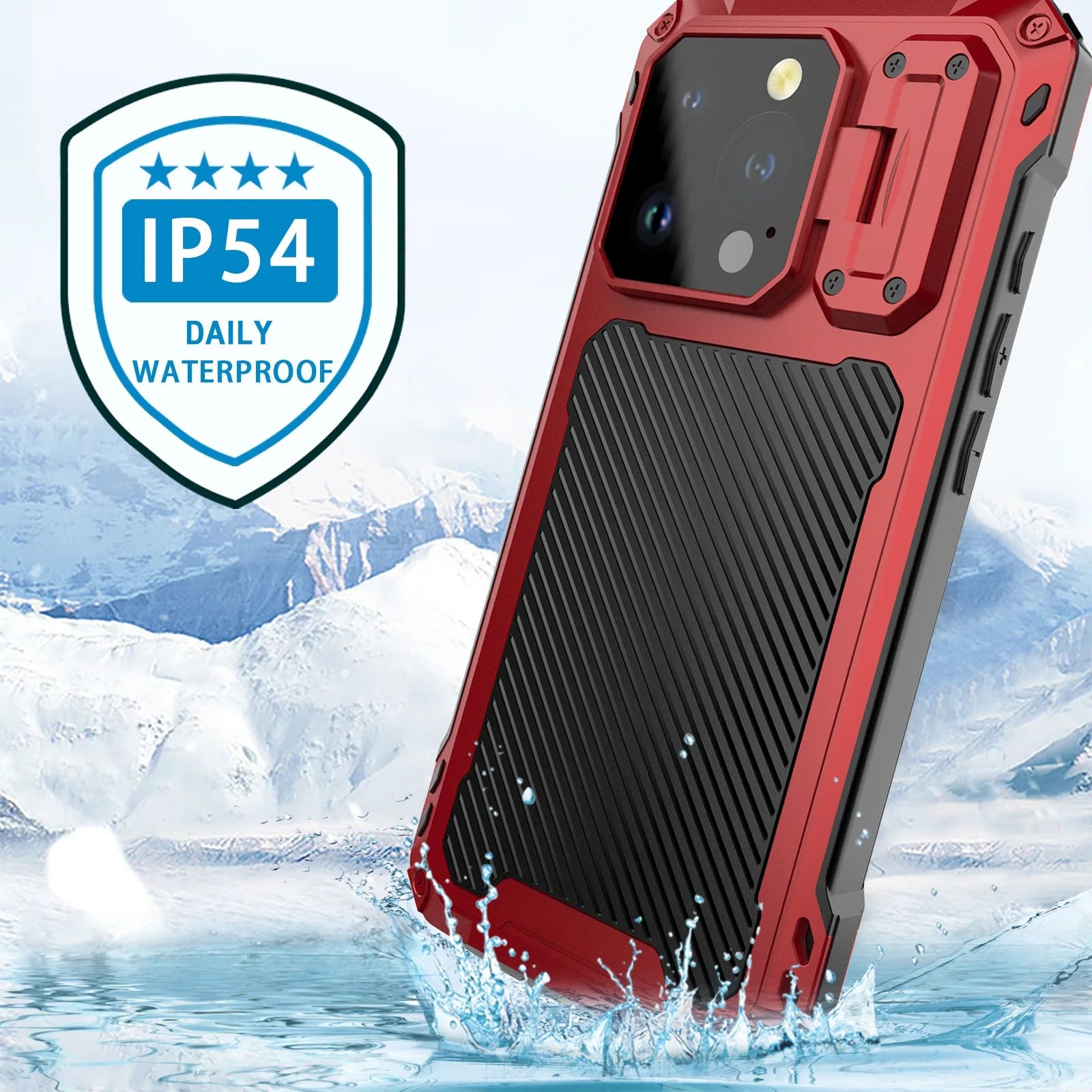 Rugged iPhone Case — Full-Body Military-Grade Cover with Built-In Screen Protector, Slide Camera Guard, Kickstand and Heavy-Duty Non-Slip Design