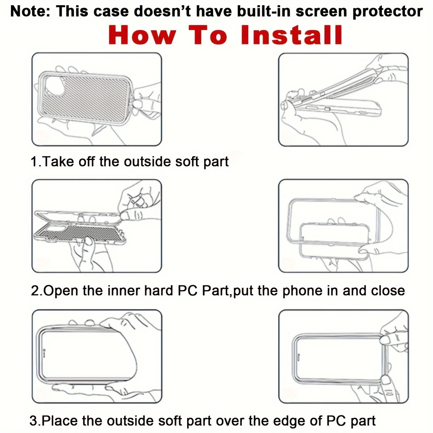 Rugged iPhone Case — Heavy-Duty 3-Layer Hybrid Protective Cover with Shockproof Hard PC Design and Matte Anti-Fingerprint Finish