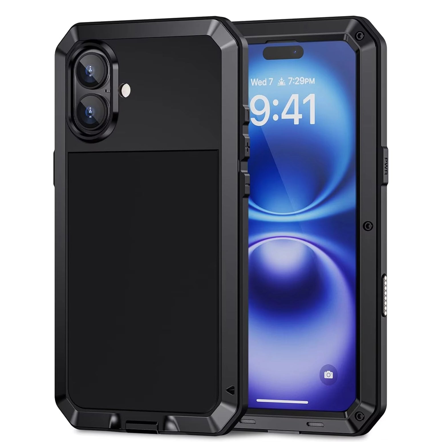 Rugged iPhone Case — Heavy-Duty Aluminum Armor Cover with Dual-Layer Metal + TPU Protection, Water-Resistant Dustproof Design and Shockproof Impact Truss