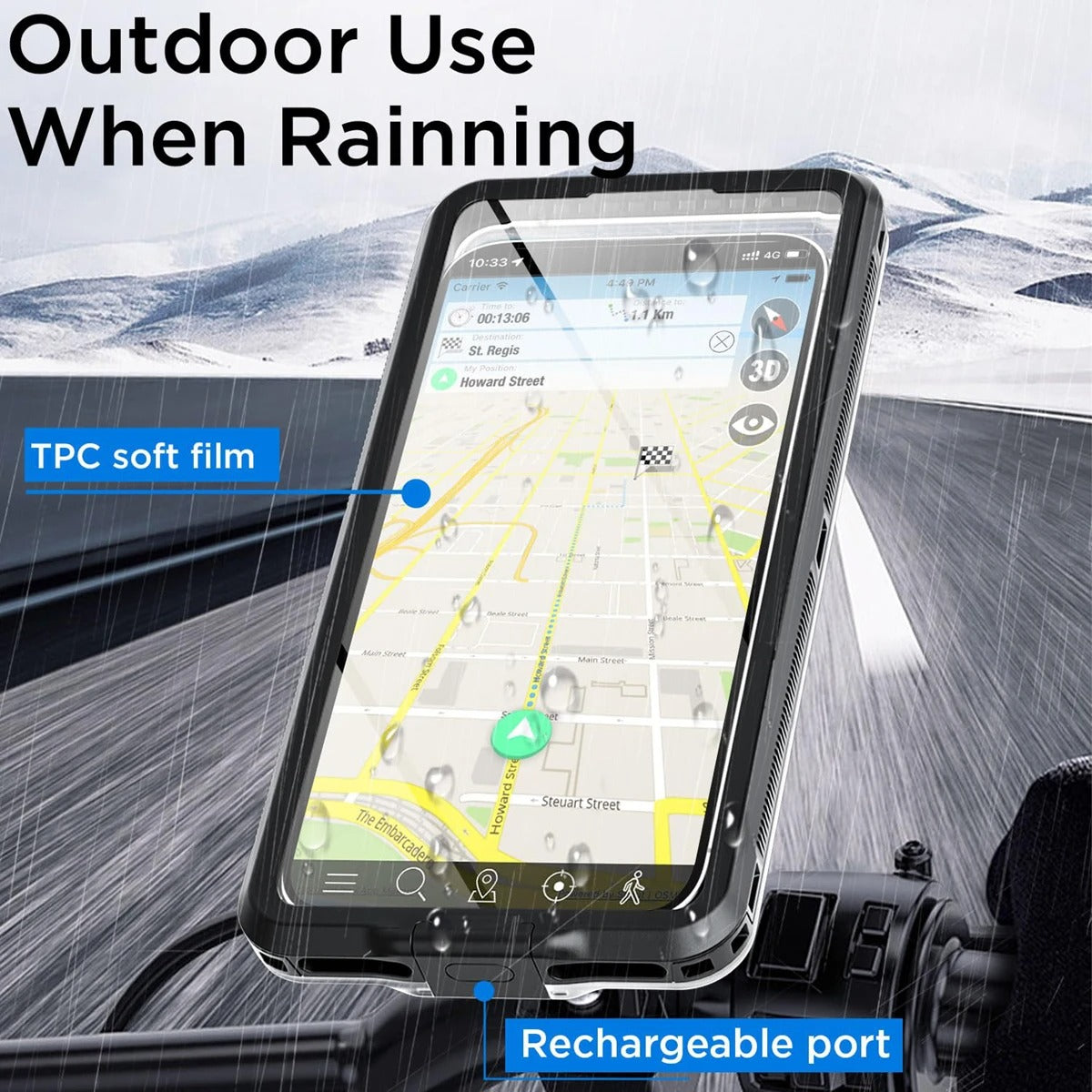 Rugged iPhone Case — IP68 Universal Waterproof Diving Pouch with 15m Protection, Airbag Vacuum Seal, Self-Check Waterproof System and TPU + Nylon Full-Screen Touch Design