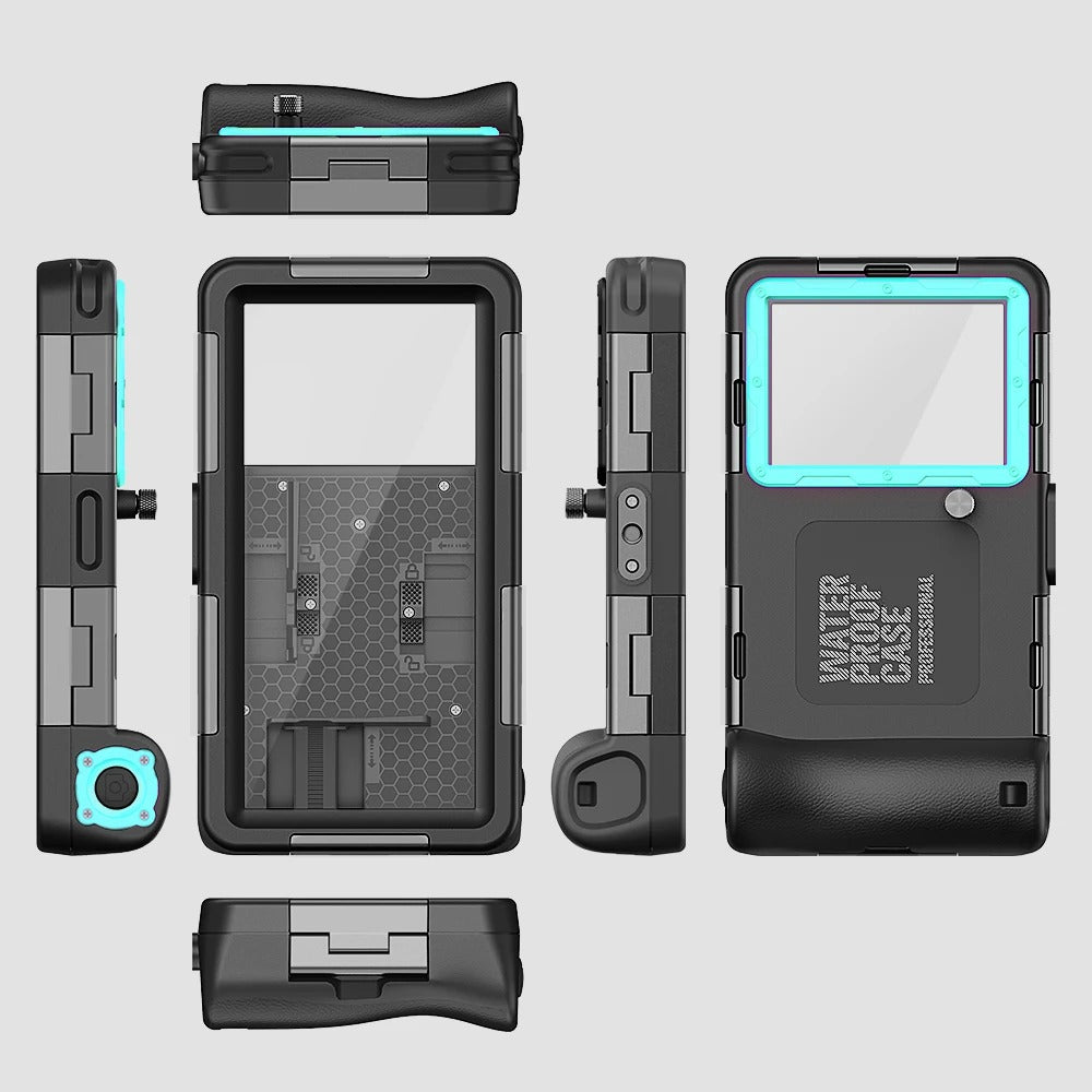 Rugged iPhone Case — IP68 Waterproof 15m/50ft Diving Pouch with Shockproof PC+TPU Seal, Anti-Scratch Protection and Lanyard for Underwater Photography