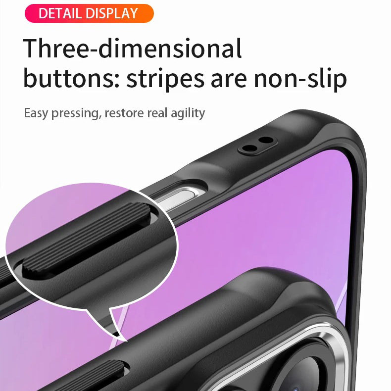 Rugged iPhone Case — MagSafe Carbon-Fiber Textured Shockproof Bumper Cover with Anti-Fingerprint Anti-Scratch Non-Slip Design