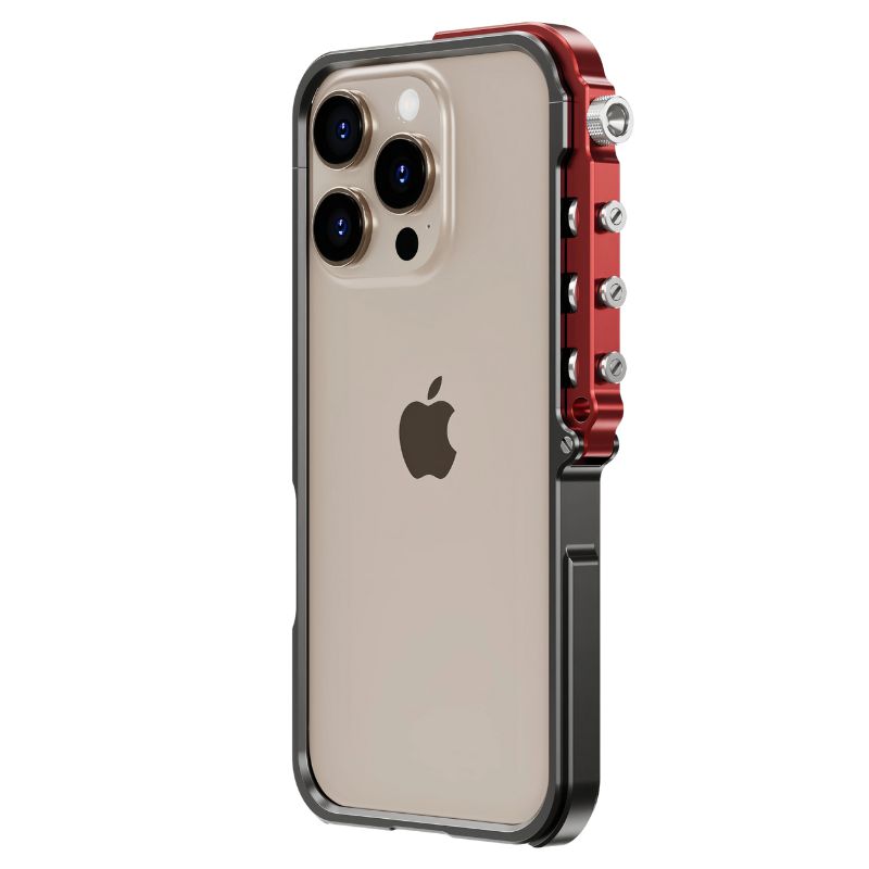 Rugged iPhone Case — Magnetic Aluminum Alloy Cyberpunk Bumper with Heat-Dissipation Design, Shockproof Anti-Scratch Non-Slip Frame & Lightweight Silicone Lining