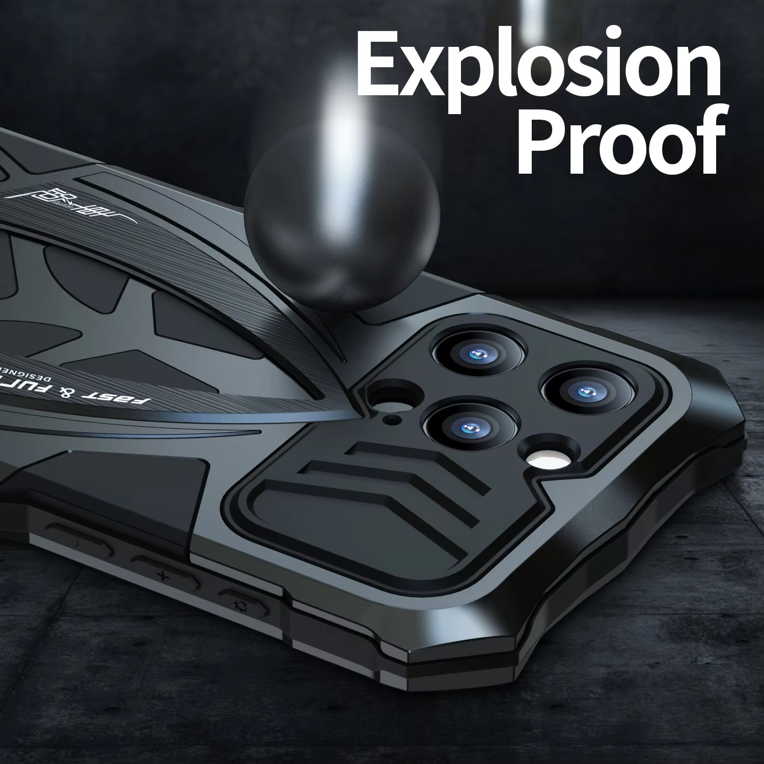 Rugged iPhone Case — Shockproof Metal Frame Armor with Impact Protection, Anti-Scratch Dustproof Cover and Full Edge Defense