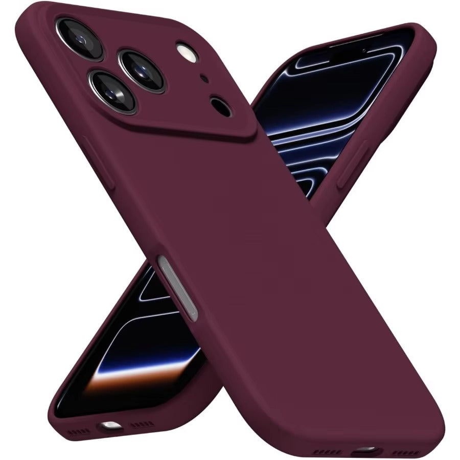 Ultra-Slim iPhone Case — Soft Silicone Gel Cover with Minimalist Matte TPU Design, Ultra-Thin Shockproof Protection, Plain Cute Girly Aesthetic