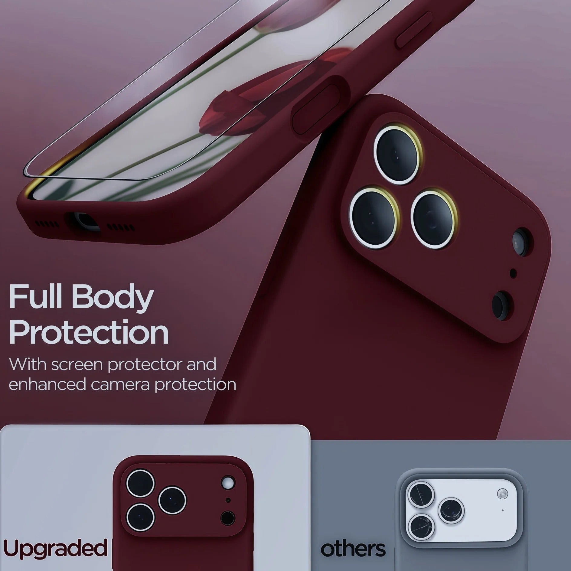 Ultra-Slim iPhone Case — Soft Silicone Gel Cover with Minimalist Matte TPU Design, Ultra-Thin Shockproof Protection, Plain Cute Girly Aesthetic