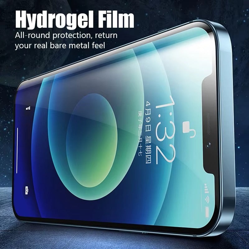 Ultra-Slim iPhone Hydrogel Screen Protector – Flexible Full Cover Protective Film with Smooth Touch Feel, Scratch Resistance & Impact-Absorbing Display Protection