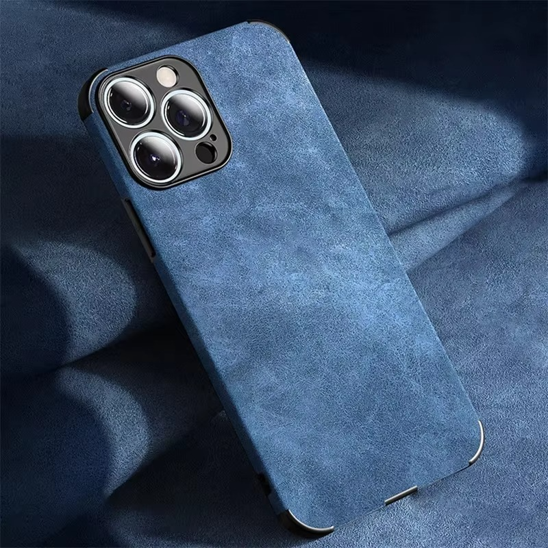 Luxury iPhone Case — Leather Bumper Cover with Lens Protection, Shockproof Full-Coverage Design, Magnetic Wireless Charging Compatibility and Anti-Fingerprint Scratch-Resistant Finish